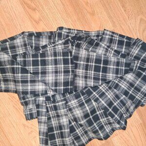 FREE PEOPLE Plaid Mini Skirt in Black and Gray